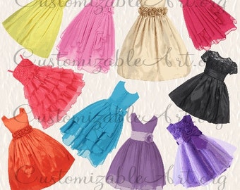 Clip Art Purple Cocktail Dress